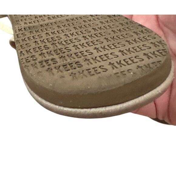 Tkees Leather Double Strap Flip Flop Sandals Size 11 taupe - Picture 7 of 8